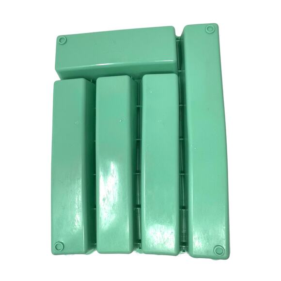 Blisscraft of Hollywood Vintage Drawer Organizer Green Molded Plastic Scalloped - Picture 6 of 15